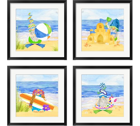 Gnomes of Summer 4 Piece Framed Art Print Set by Tara Reed