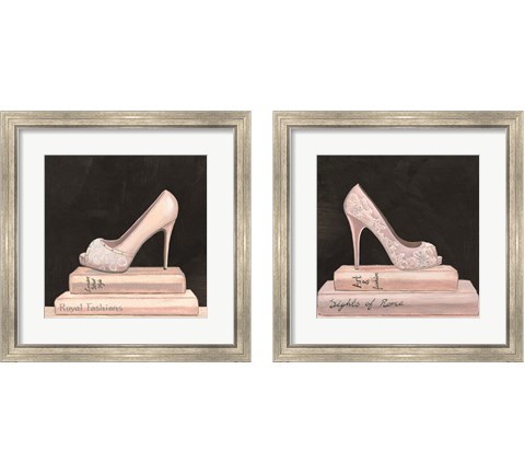 City Style Square on Black no Words 2 Piece Framed Art Print Set by Marco Fabiano
