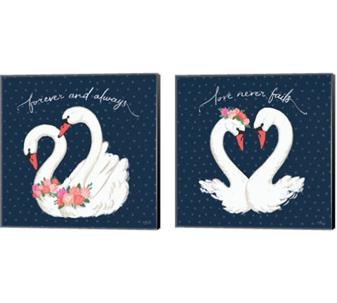 Swan Lake 2 Piece Canvas Print Set by Janelle Penner