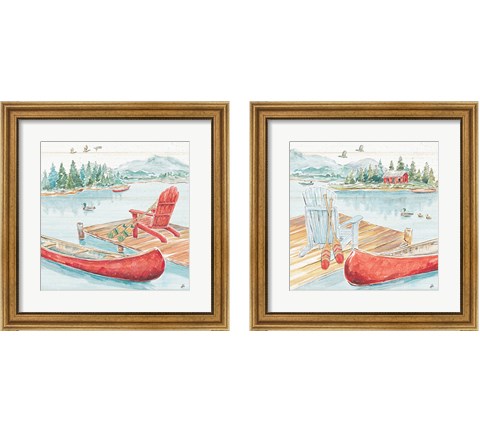 Lake Moments 2 Piece Framed Art Print Set by Daphne Brissonnet