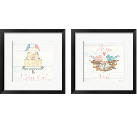 Lovebirds  2 Piece Framed Art Print Set by Courtney Prahl