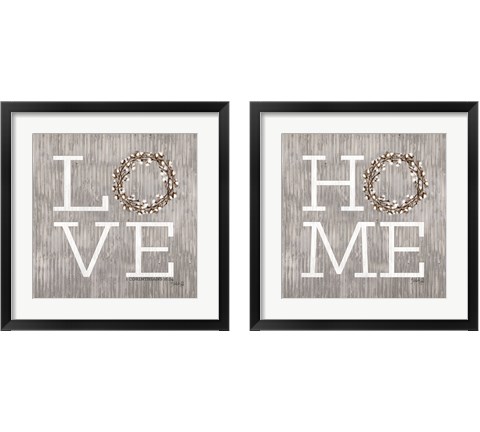 Love & Home 2 Piece Framed Art Print Set by Marla Rae