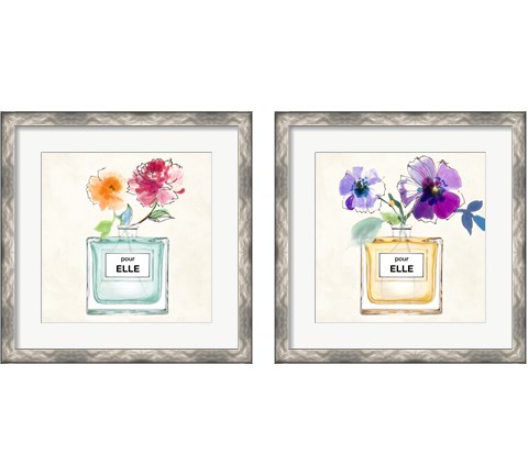 Pour Elle 2 Piece Framed Art Print Set by Michelle Clair