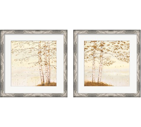 Golden Birch Off White 2 Piece Framed Art Print Set by James Wiens