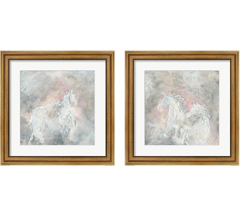 Blush Horses 2 Piece Framed Art Print Set by Chris Paschke