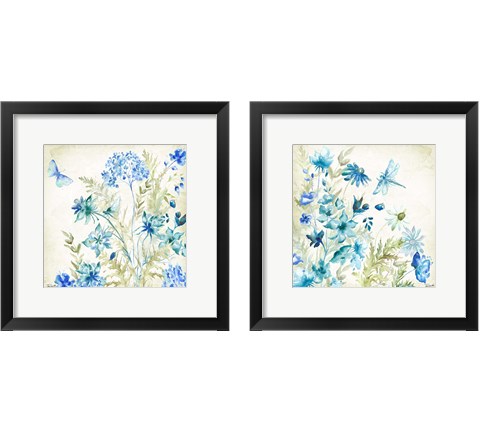 Wildflowers and Butterflies 2 Piece Framed Art Print Set by Tre Sorelle Studios