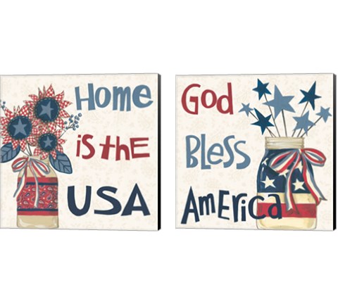 American Country 2 Piece Canvas Print Set by Anne Tavoletti