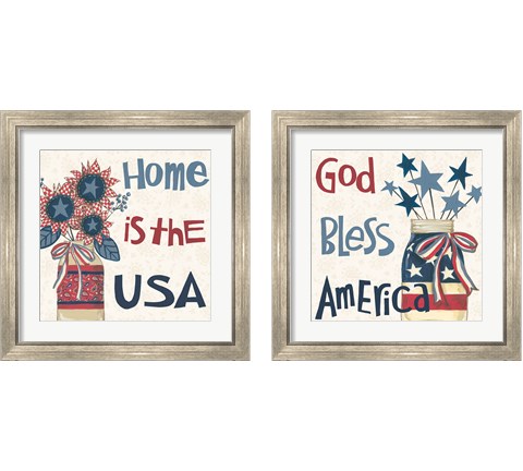 American Country 2 Piece Framed Art Print Set by Anne Tavoletti