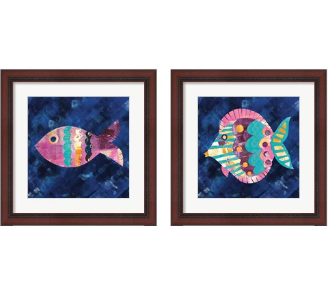 Boho Reef  2 Piece Framed Art Print Set by Wild Apple Portfolio