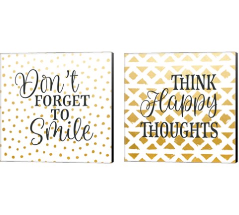 Don't Forget to Smile 2 Piece Canvas Print Set by Tamara Robinson