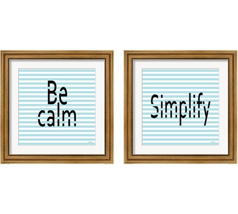 Calm & Simplify 2 Piece Framed Art Print Set by Ramona Murdock