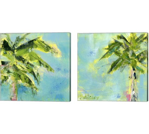Palm Tree Afternoon 2 Piece Canvas Print Set by Pamela J. Wingard