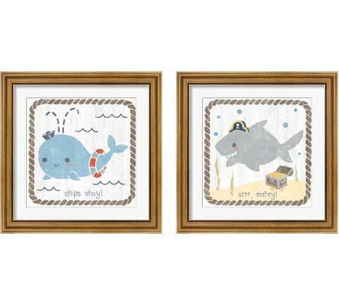 Nautical Friends 2 Piece Framed Art Print Set by Moira Hershey