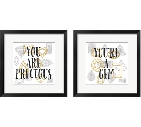You Are Precious & A Gem 2 Piece Framed Art Print Set by Moira Hershey