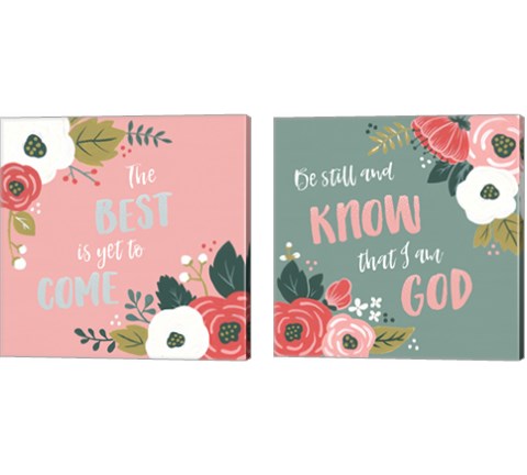 Wildflower Daydreams 2 Piece Canvas Print Set by Laura Marshall