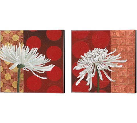 Morning Chrysanthemum 2 Piece Canvas Print Set by Kathrine Lovell