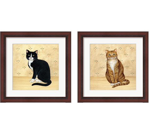 Country Kitty 2 Piece Framed Art Print Set by David Carter Brown
