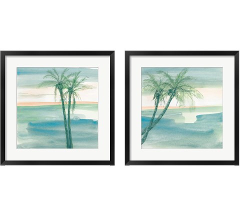 Peaceful Dusk Tropical 2 Piece Framed Art Print Set by Chris Paschke