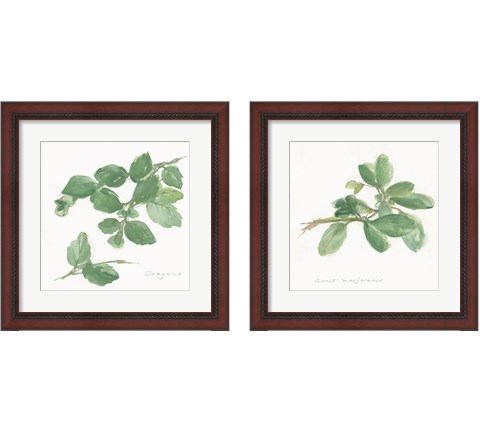 Herbs on White 2 Piece Framed Art Print Set by Chris Paschke