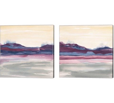 Purple Rock Dawn 2 Piece Canvas Print Set by Chris Paschke