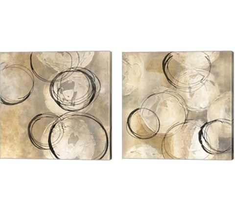 Circle in a Square 2 Piece Canvas Print Set by Chris Paschke