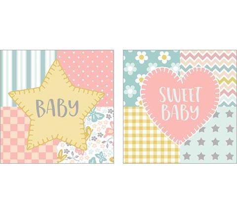 Baby Quilt 2 Piece Art Print Set by Beth Grove