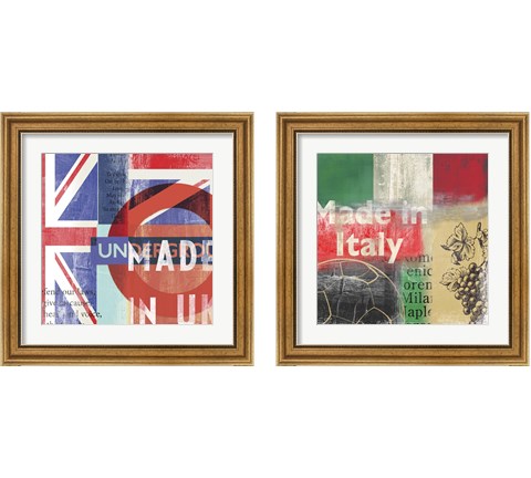 Abstract Countries  2 Piece Framed Art Print Set by Posters International Studio