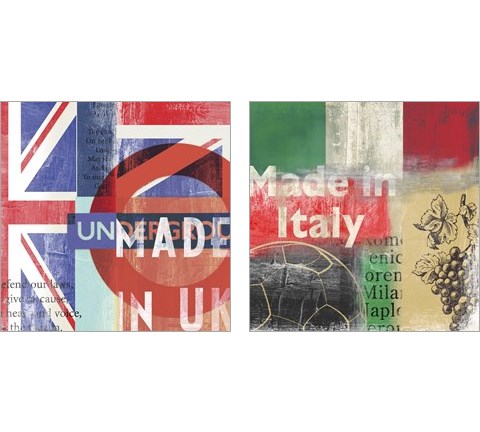 Abstract Countries  2 Piece Art Print Set by Posters International Studio