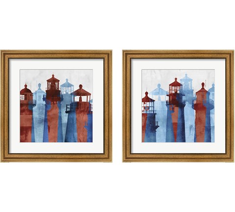 Lighthouse  2 Piece Framed Art Print Set by Edward Selkirk