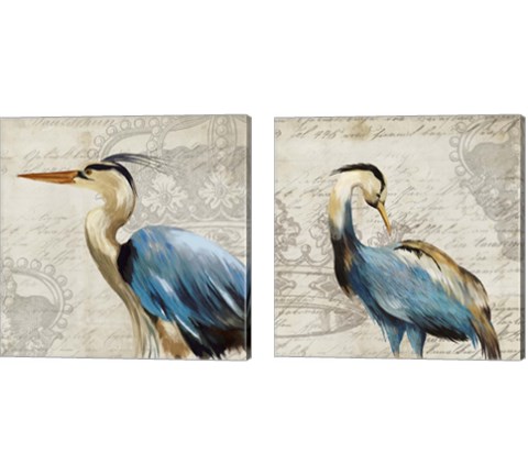 Heron 2 Piece Canvas Print Set by Aimee Wilson