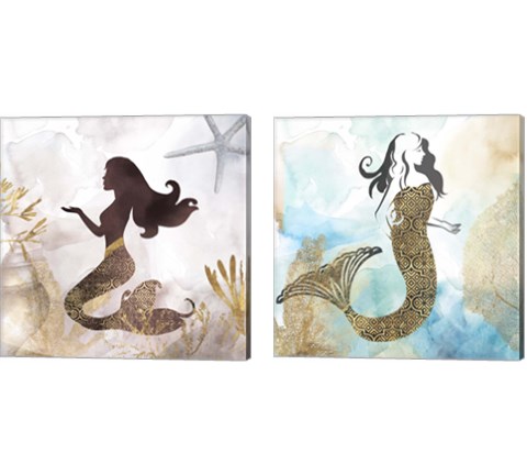 Mermaid 2 Piece Canvas Print Set by PI Galerie