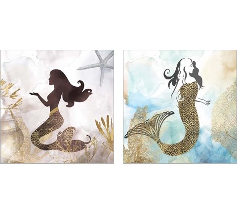 Mermaid 2 Piece Art Print Set by PI Galerie
