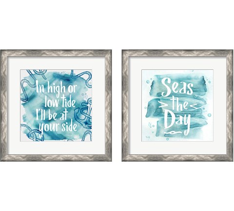 In High Tide & Seas the Day 2 Piece Framed Art Print Set by PI Galerie