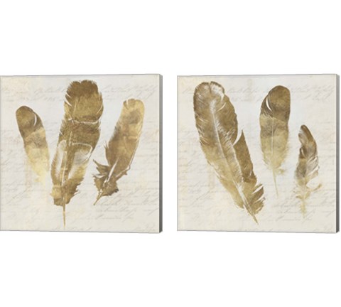 Feather Softly 2 Piece Canvas Print Set by Aimee Wilson