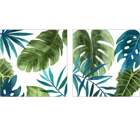 Tropical Leaves 2 Piece Art Print Set by Asia Jensen