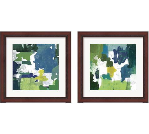 Block Paint Green 2 Piece Framed Art Print Set by Posters International Studio