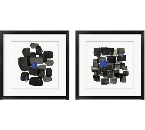 Black Shapes 2 Piece Framed Art Print Set by Posters International Studio