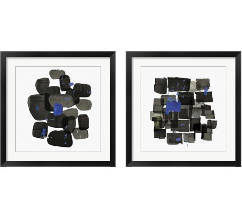 Black Shapes 2 Piece Framed Art Print Set by Posters International Studio