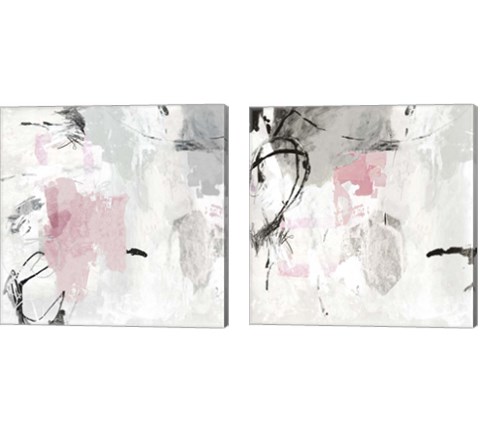 Gray Pink 2 Piece Canvas Print Set by Posters International Studio