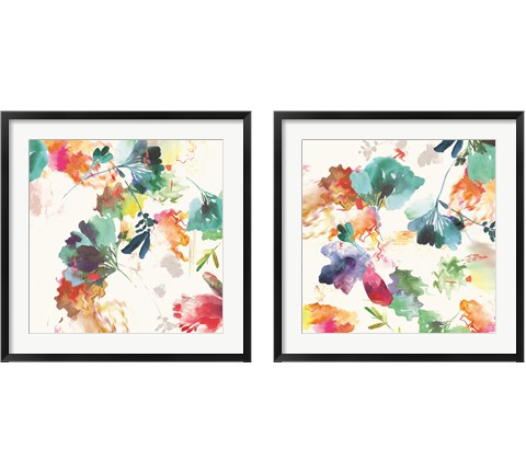Glitchy Floral 2 Piece Framed Art Print Set by Posters International Studio