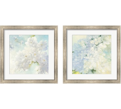 Pear Blossoms & Lilacs Bright 2 Piece Framed Art Print Set by Julia Purinton
