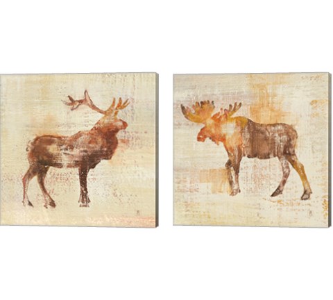 Elk & Moose Study 2 Piece Canvas Print Set by Studio Mousseau