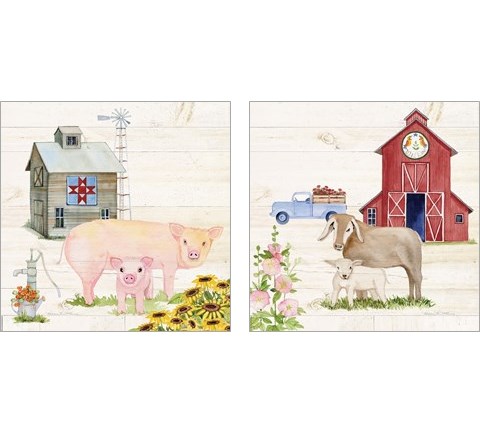 Life on the Farm 2 Piece Art Print Set by Kathleen Parr McKenna