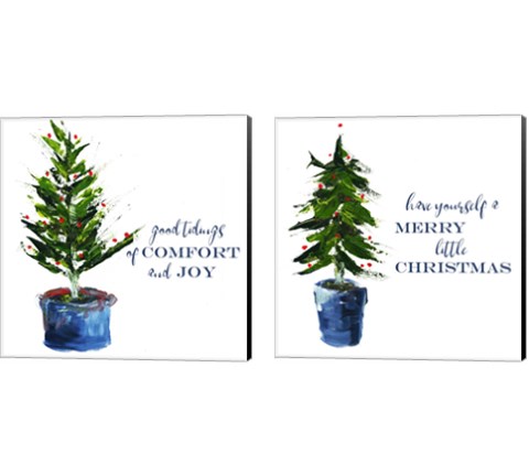 Little Christmas Tree 2 Piece Canvas Print Set by Pamela J. Wingard