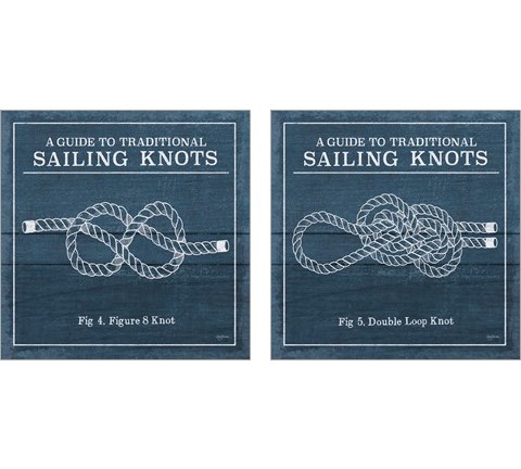Vintage Sailing Knots 2 Piece Art Print Set by Mary Urban
