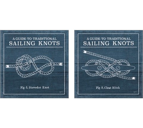 Vintage Sailing Knots 2 Piece Art Print Set by Mary Urban