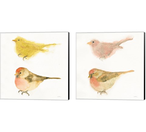 Watercolor Birds 2 Piece Canvas Print Set by Shirley Novak