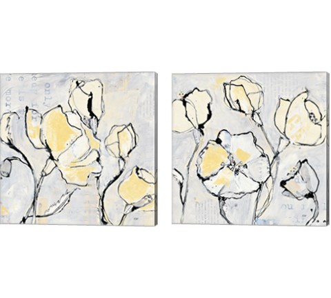 16 Again with Yellow 2 Piece Canvas Print Set by Kellie Day
