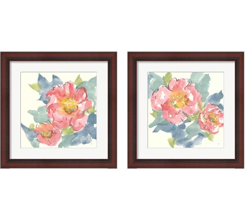 Peony in the Pink 2 Piece Framed Art Print Set by Chris Paschke
