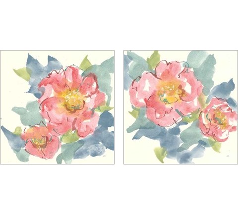 Peony in the Pink 2 Piece Art Print Set by Chris Paschke